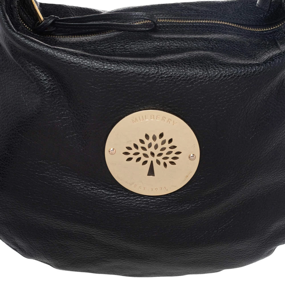 Mulberry Black Leather Medium Soft Spongy Daria Hobo For Women - Image 5