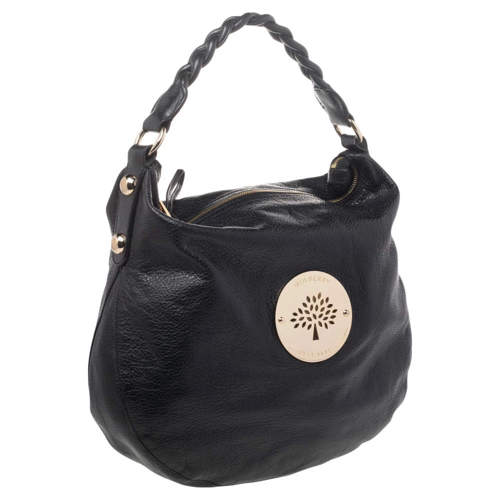 Mulberry Black Leather Medium Soft Spongy Daria Hobo For Women - Image 3