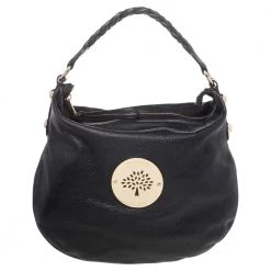 Mulberry Black Leather Medium Soft Spongy Daria Hobo For Women