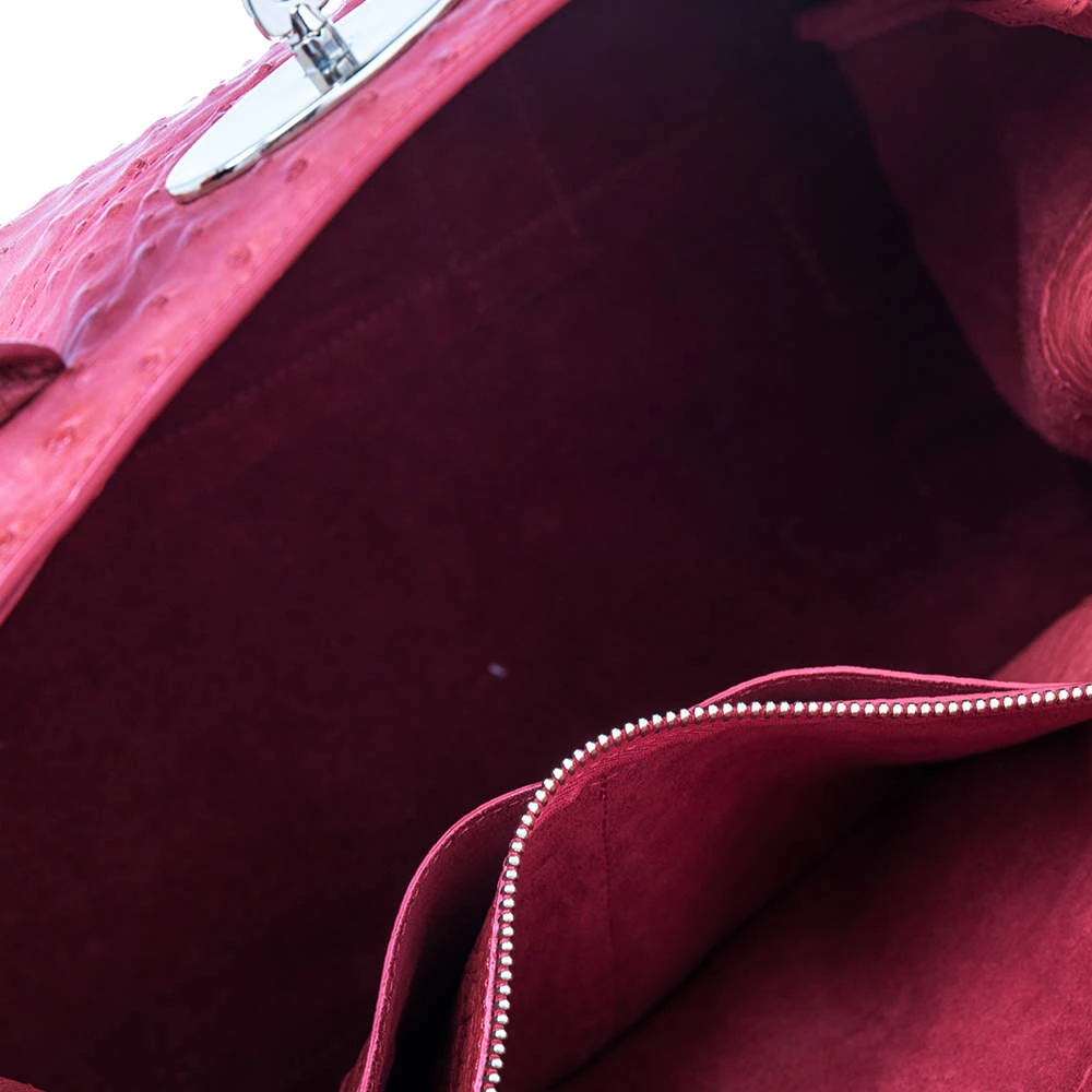 Mulberry Pink Ostrich Bayswater Satchel For Women - Image 7