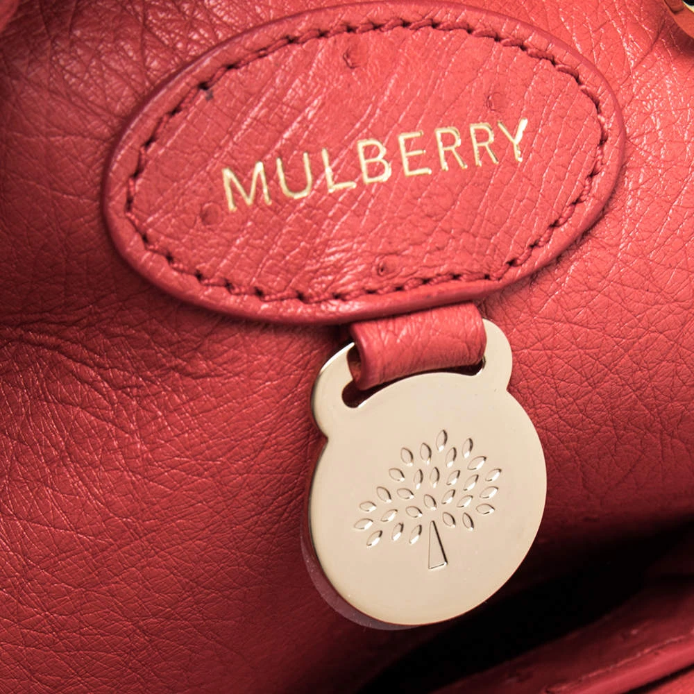 Mulberry Pink Ostrich Bayswater Satchel For Women - Image 9