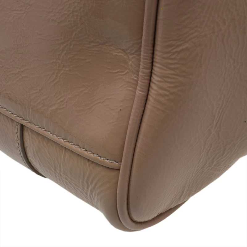 Mulberry Blush Pink Wrinkled Patent Leather Small Bayswater Satchel For Women - Image 11