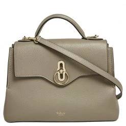 Mulberry Beige Leather Small Seaton Top Handle Bag For Women