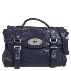 Mulberry Blue Leather Alexa Satchel For Women