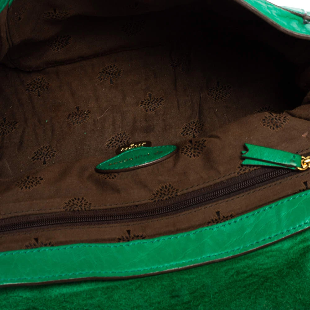 Mulberry Green Leather Small Alexa Satchel For Women - Image 8
