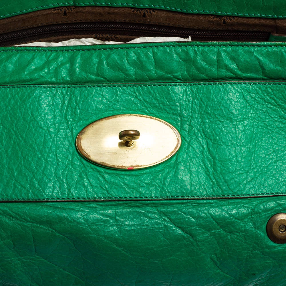 Mulberry Green Leather Small Alexa Satchel For Women - Image 5