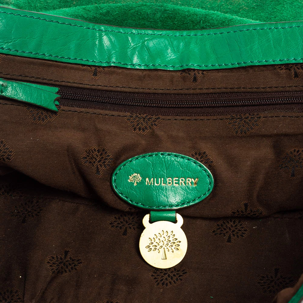 Mulberry Green Leather Small Alexa Satchel For Women - Image 10