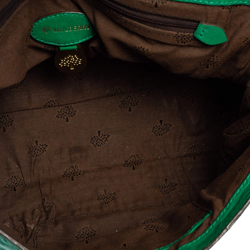 Mulberry Green Leather Small Alexa Satchel For Women - Image 9