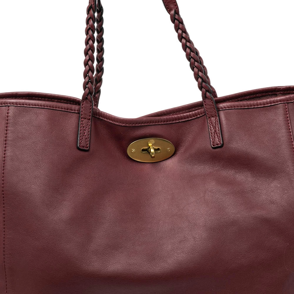 Mulberry Burgundy Nappa Soft Leather Medium Dorset Tote For Women - Image 5