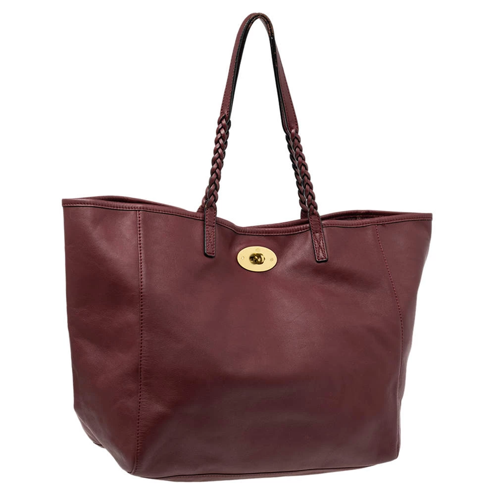Mulberry Burgundy Nappa Soft Leather Medium Dorset Tote For Women - Image 3