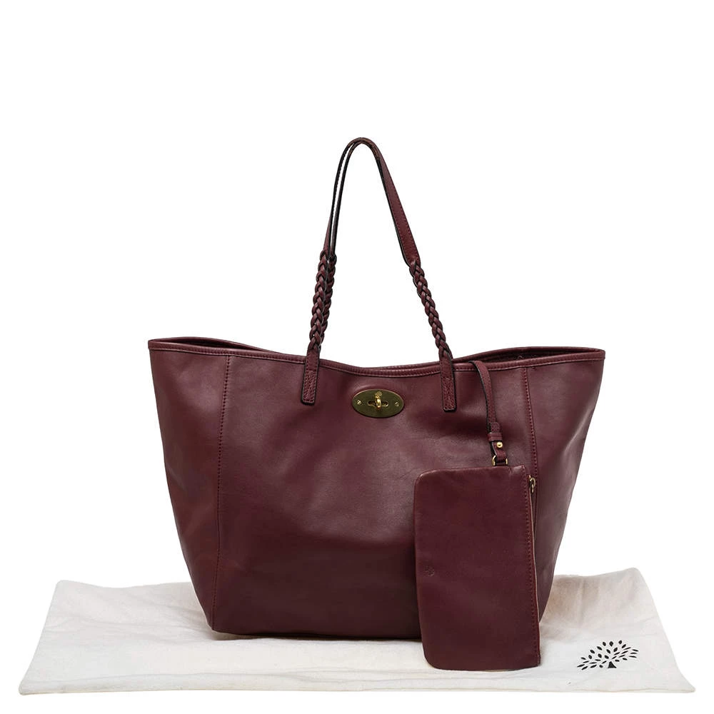 Mulberry Burgundy Nappa Soft Leather Medium Dorset Tote For Women - Image 9