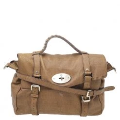 Mulberry Brown Leather Oversized Alexa Satchel Bag For Women
