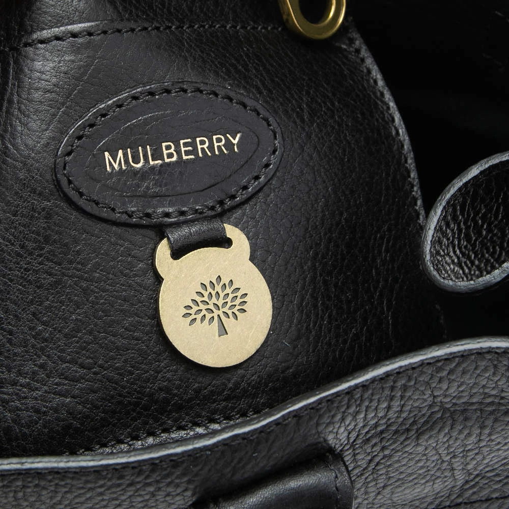 Mulberry Black Pebbled Leather Bayswater Satchel For Women - Image 8