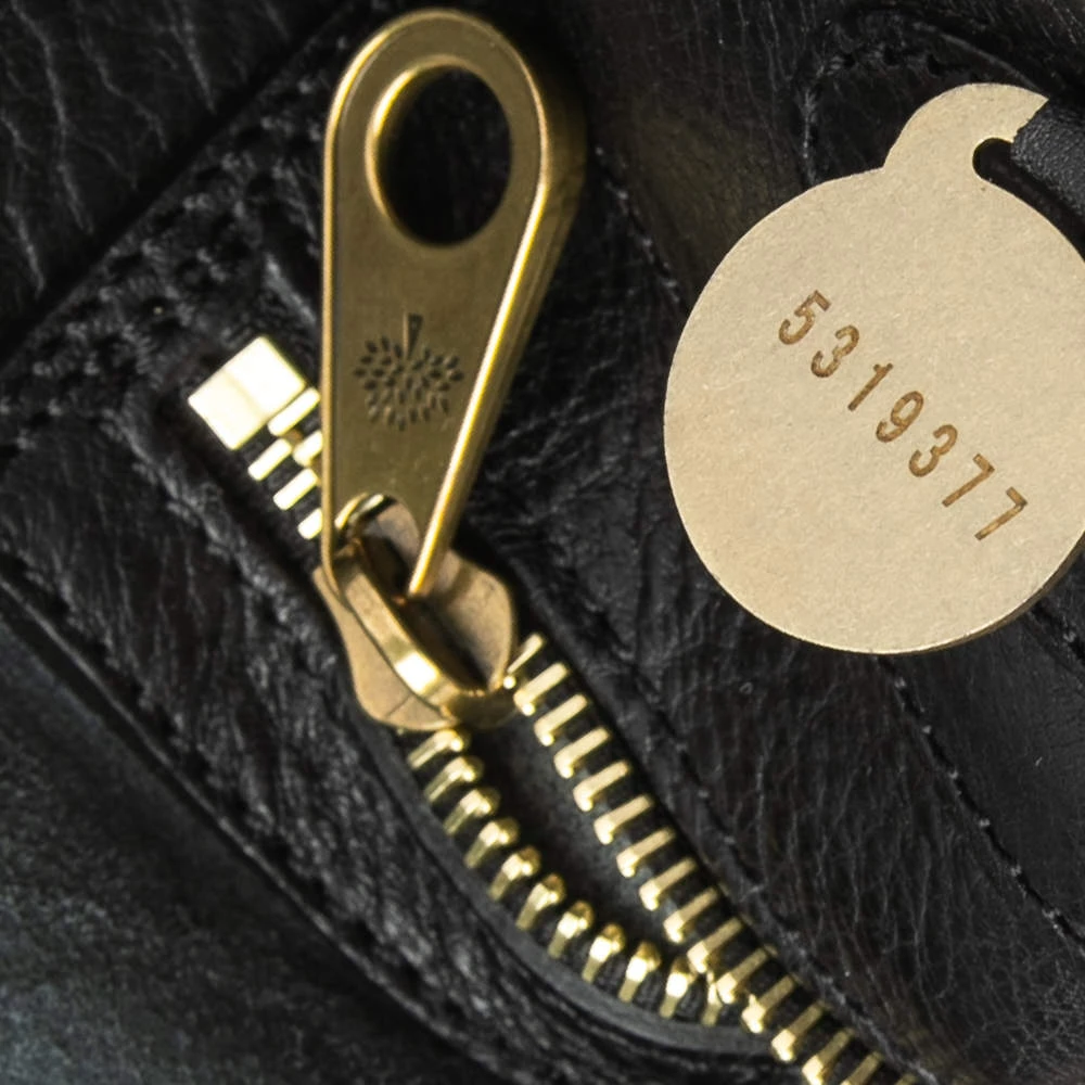 Mulberry Black Pebbled Leather Bayswater Satchel For Women - Image 9