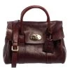 Mulberry Burgundy Leather Small Bayswater Satchel For Women