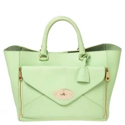 Mulberry Green Leather Large Willow Tote For Women
