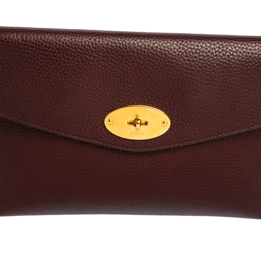 Mulberry Burgundy Leather Darley Cosmetic Pouch For Women - Image 5
