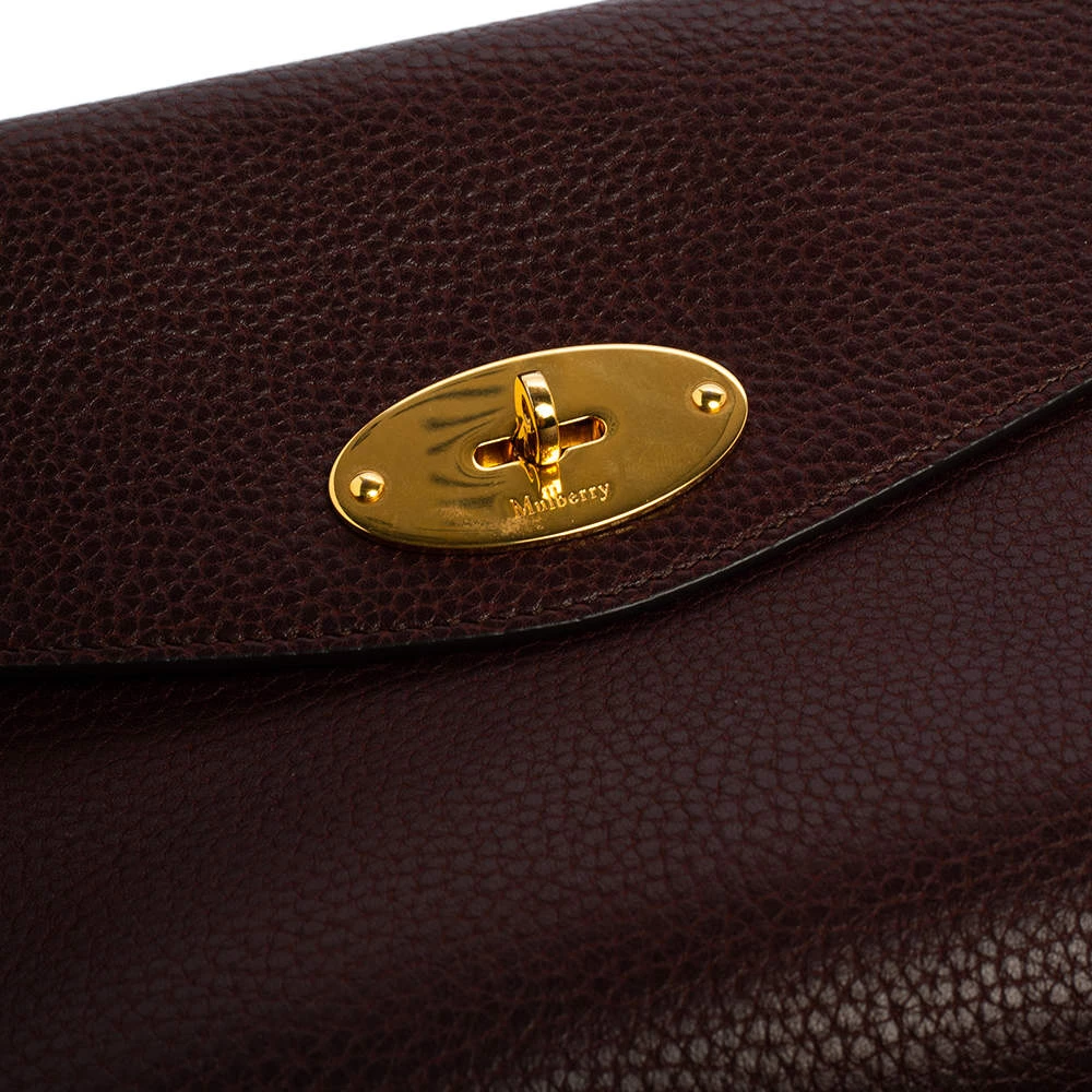 Mulberry Burgundy Leather Darley Cosmetic Pouch For Women - Image 6