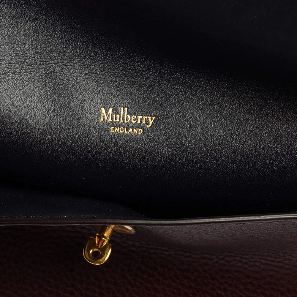 Mulberry Burgundy Leather Darley Cosmetic Pouch For Women - Image 11