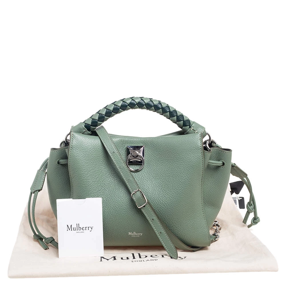 Mulberry Green Leather Shoulder Bag For Women - Image 9