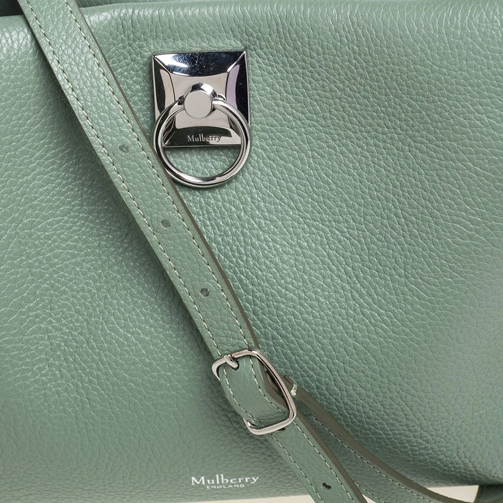 Mulberry Green Leather Shoulder Bag For Women - Image 5