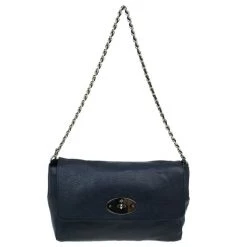 Mulberry Black Glossy Leather Lily Shoulder Bag For Women