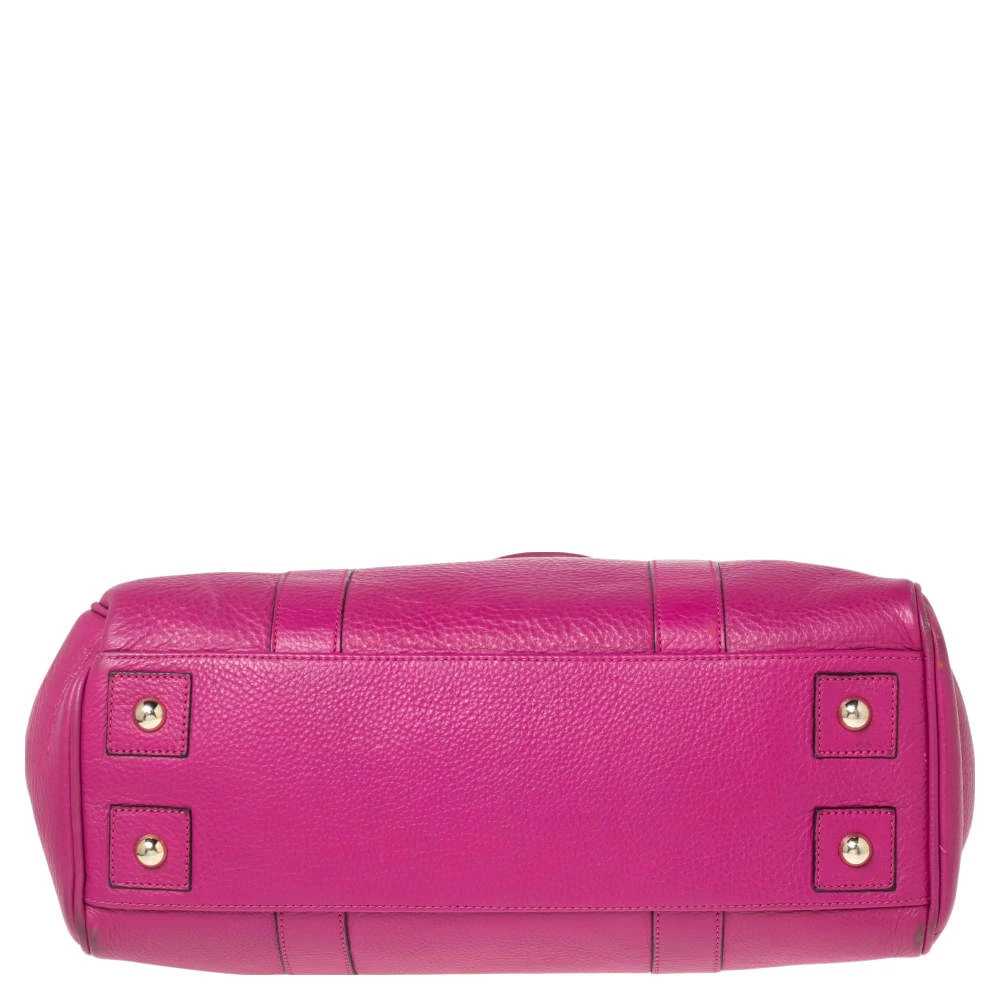 Mulberry Fuchsia Leather Bayswater Satchel For Women - Image 7