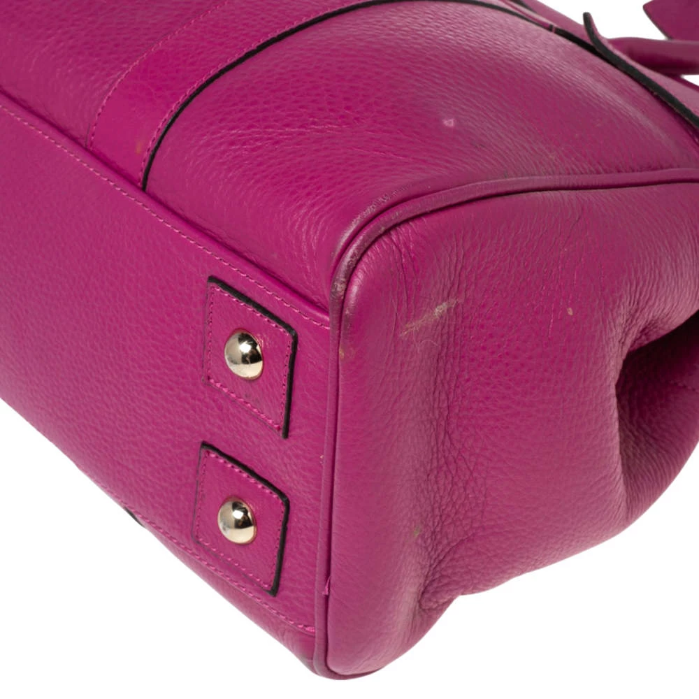 Mulberry Fuchsia Leather Bayswater Satchel For Women - Image 14