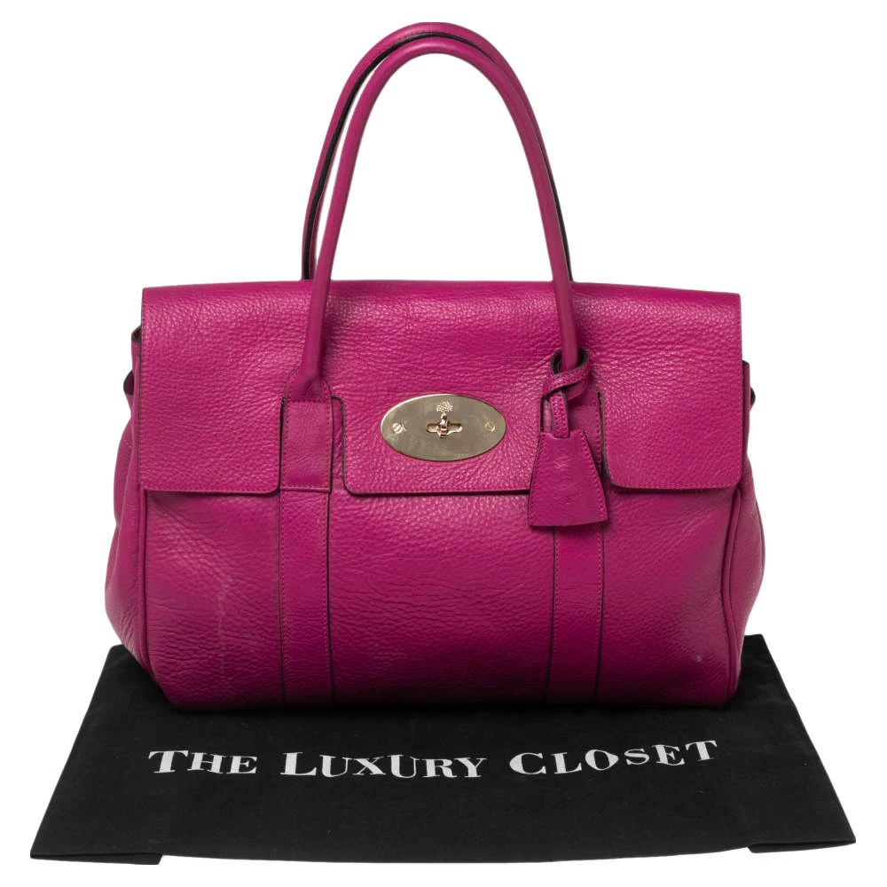 Mulberry Fuchsia Leather Bayswater Satchel For Women - Image 12