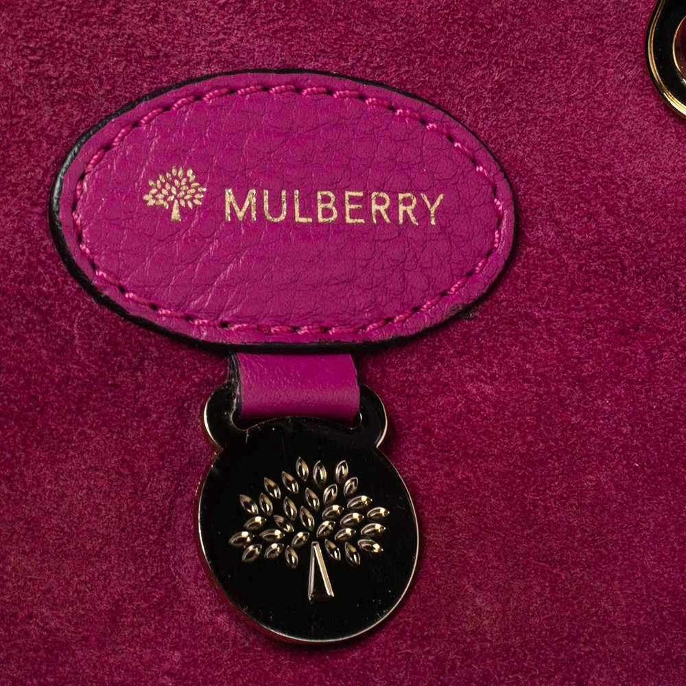 Mulberry Fuchsia Leather Bayswater Satchel For Women - Image 11
