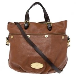 Mulberry Two Tone Brown Soft Leather Mitzy Tote For Women