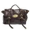 Mulberry Dark Brown Leather Oversized Alexa Top Handle Bag For Women