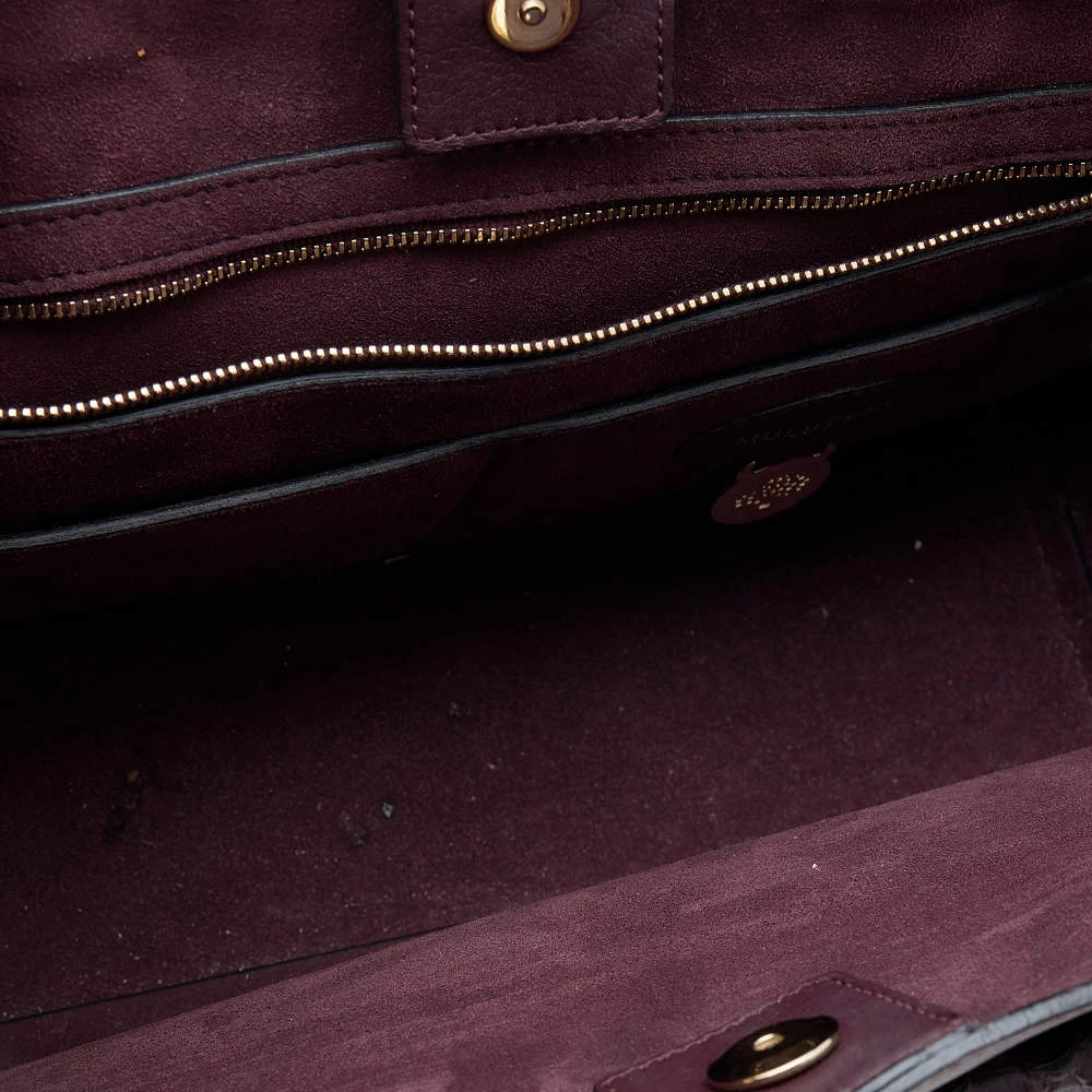 Mulberry Burgundy Python Embossed And Leather Small Willow Tote For Women - Image 7