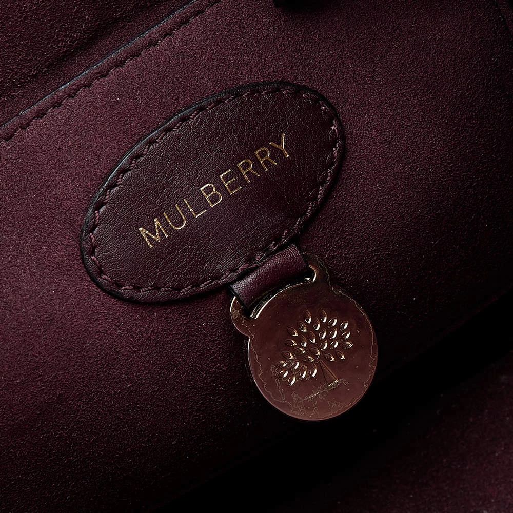 Mulberry Burgundy Python Embossed And Leather Small Willow Tote For Women - Image 9
