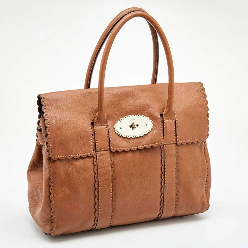 Mulberry Brown Leather Cookie Bayswater Satchel For Women - Image 3