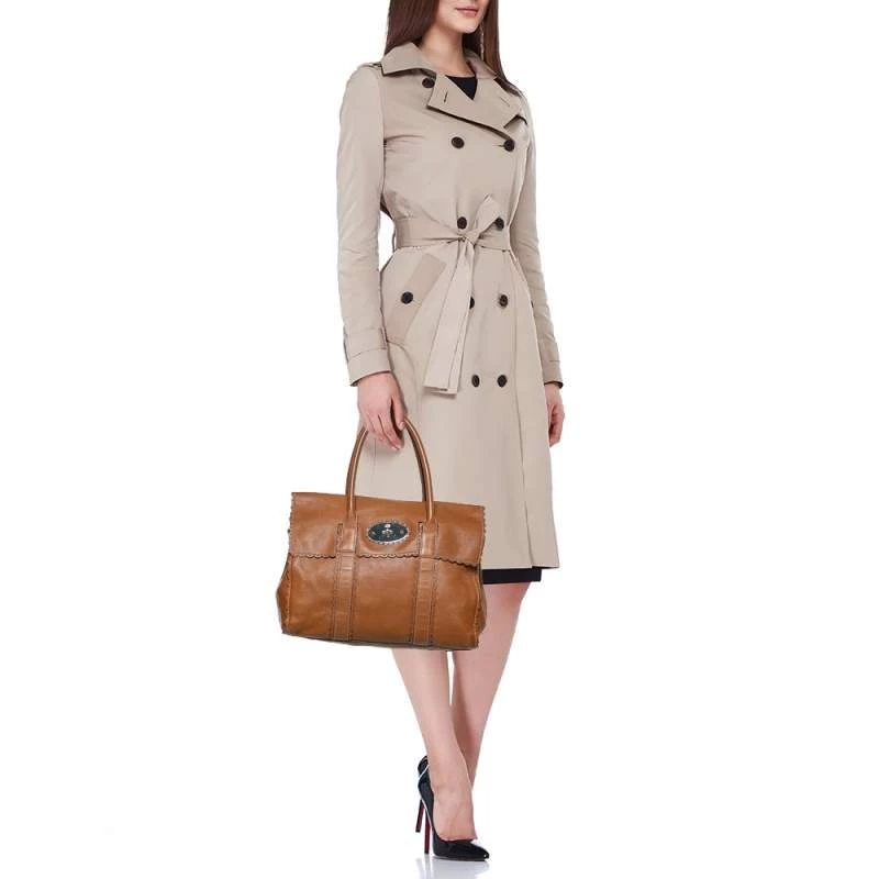 Mulberry Brown Leather Cookie Bayswater Satchel For Women - Image 2