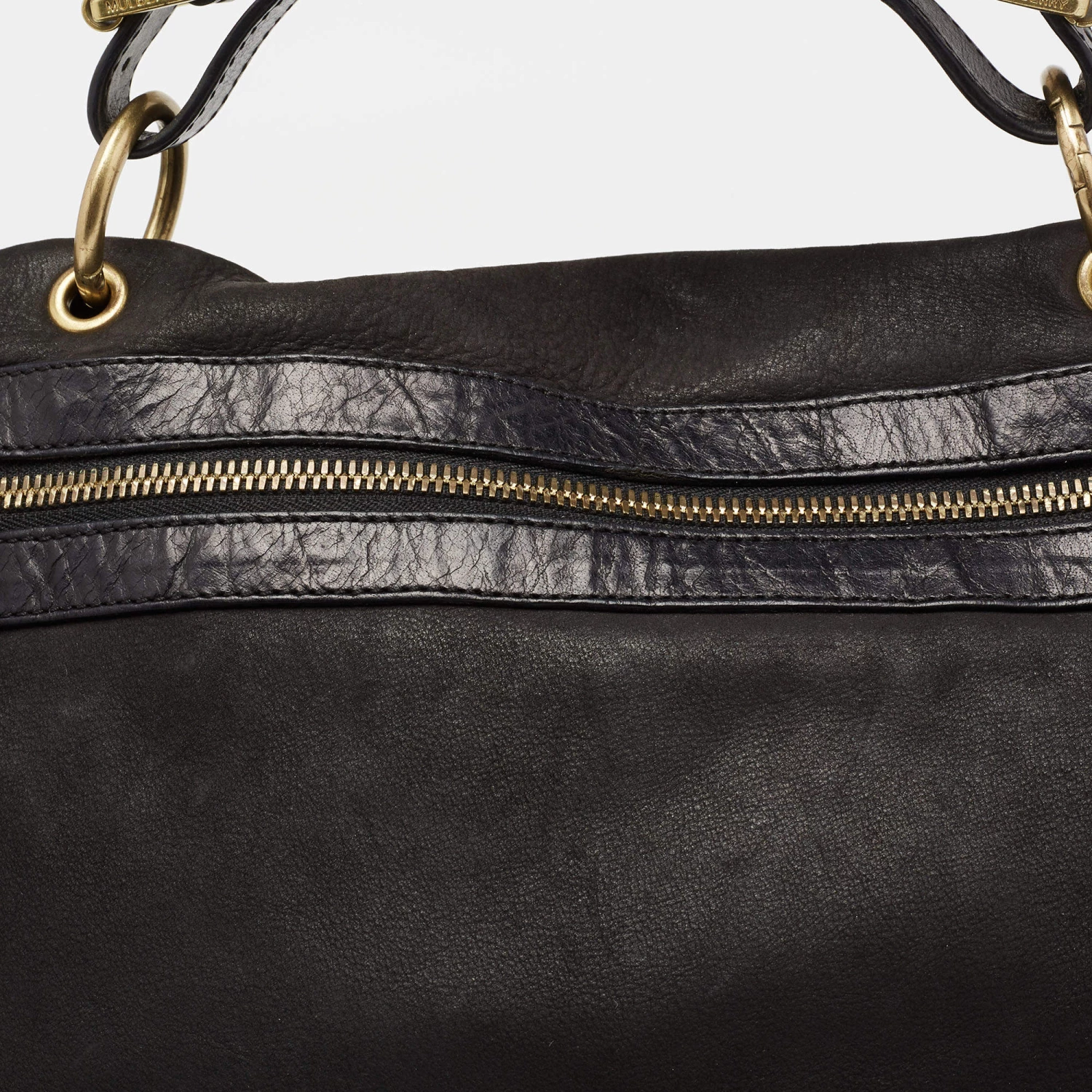 Mulberry Black Nubuck And Leather Taylor Top Handle Bag For Women - Image 5