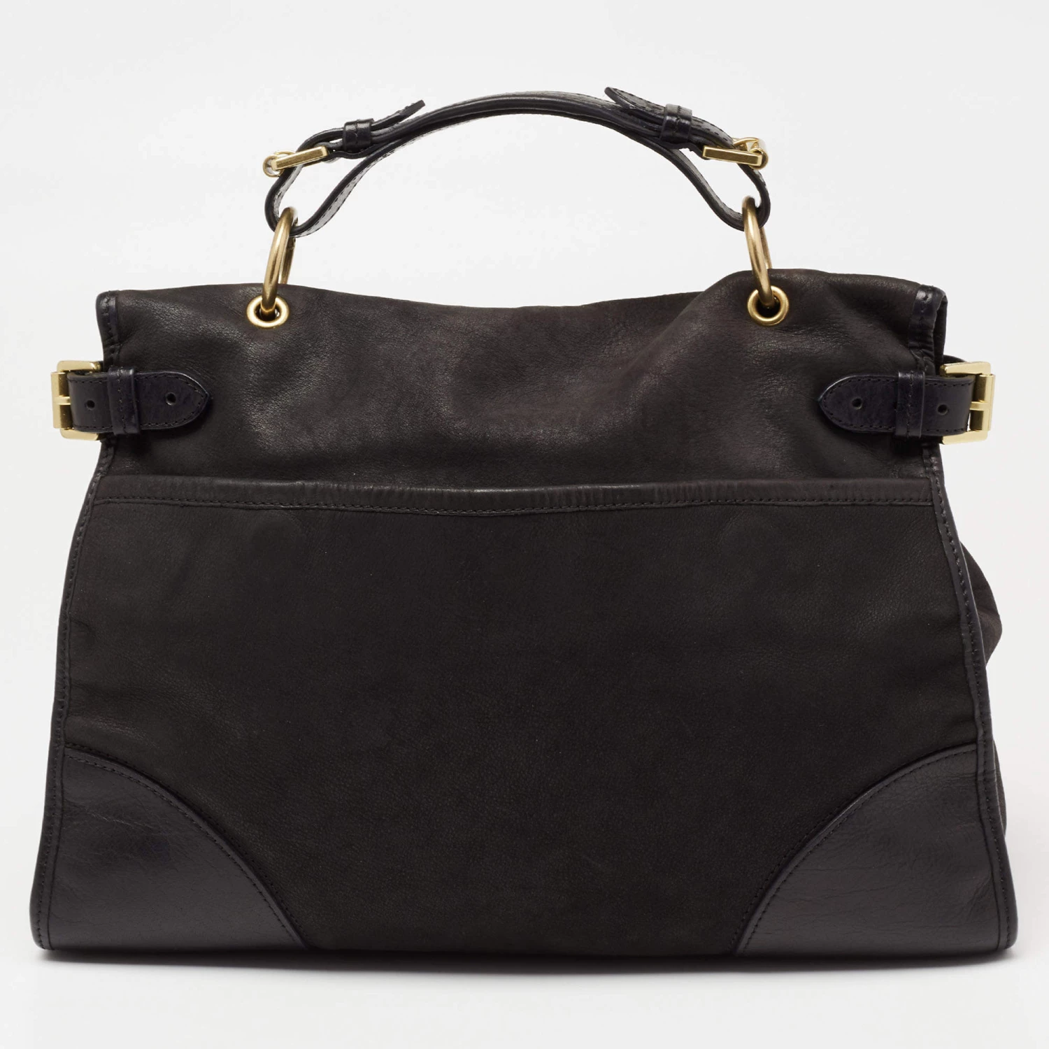 Mulberry Black Nubuck And Leather Taylor Top Handle Bag For Women - Image 4