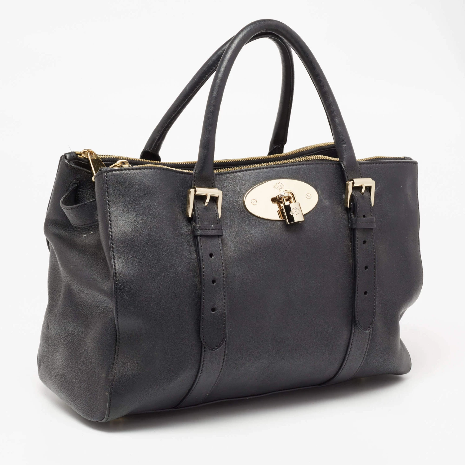 Mulberry Black Leather Bayswater Tote For Women - Image 3