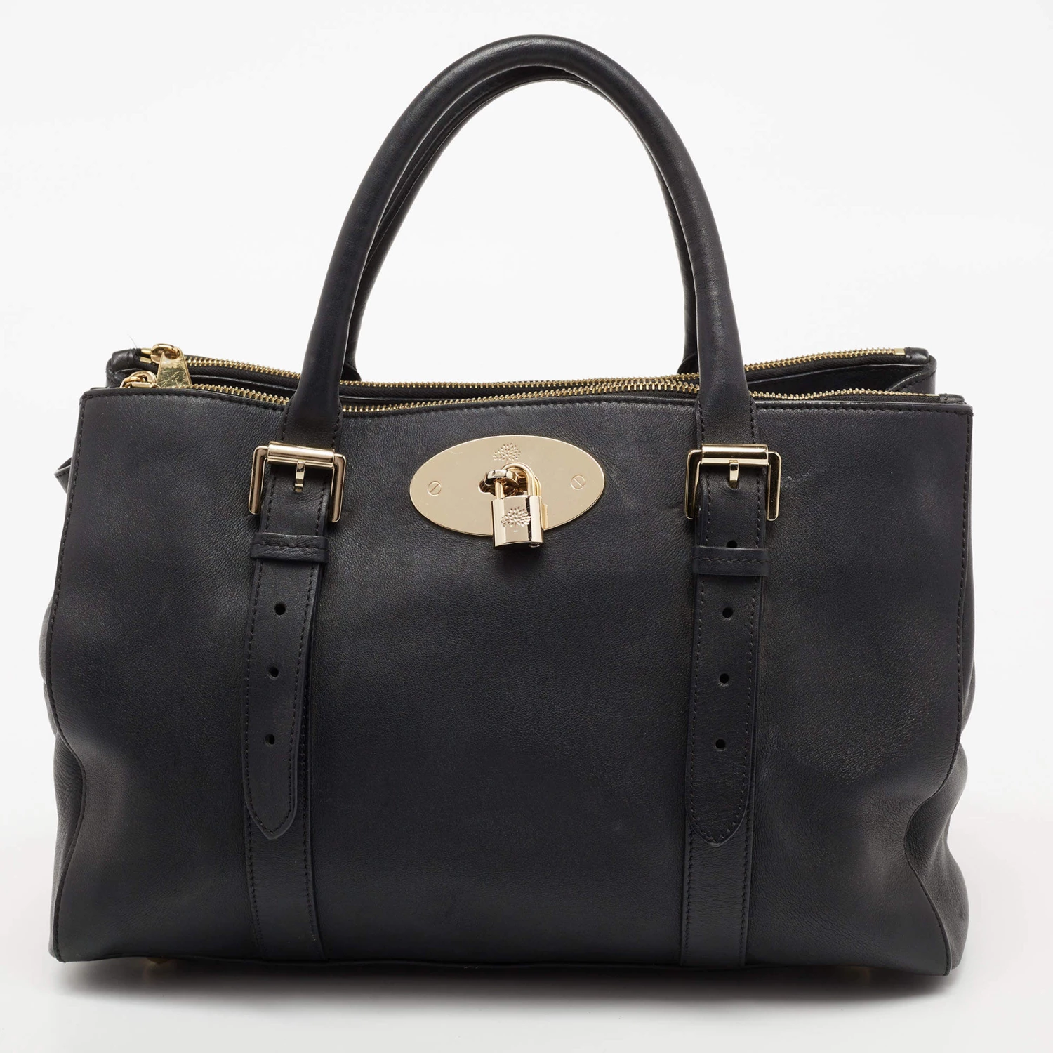 Mulberry Black Leather Bayswater Tote For Women