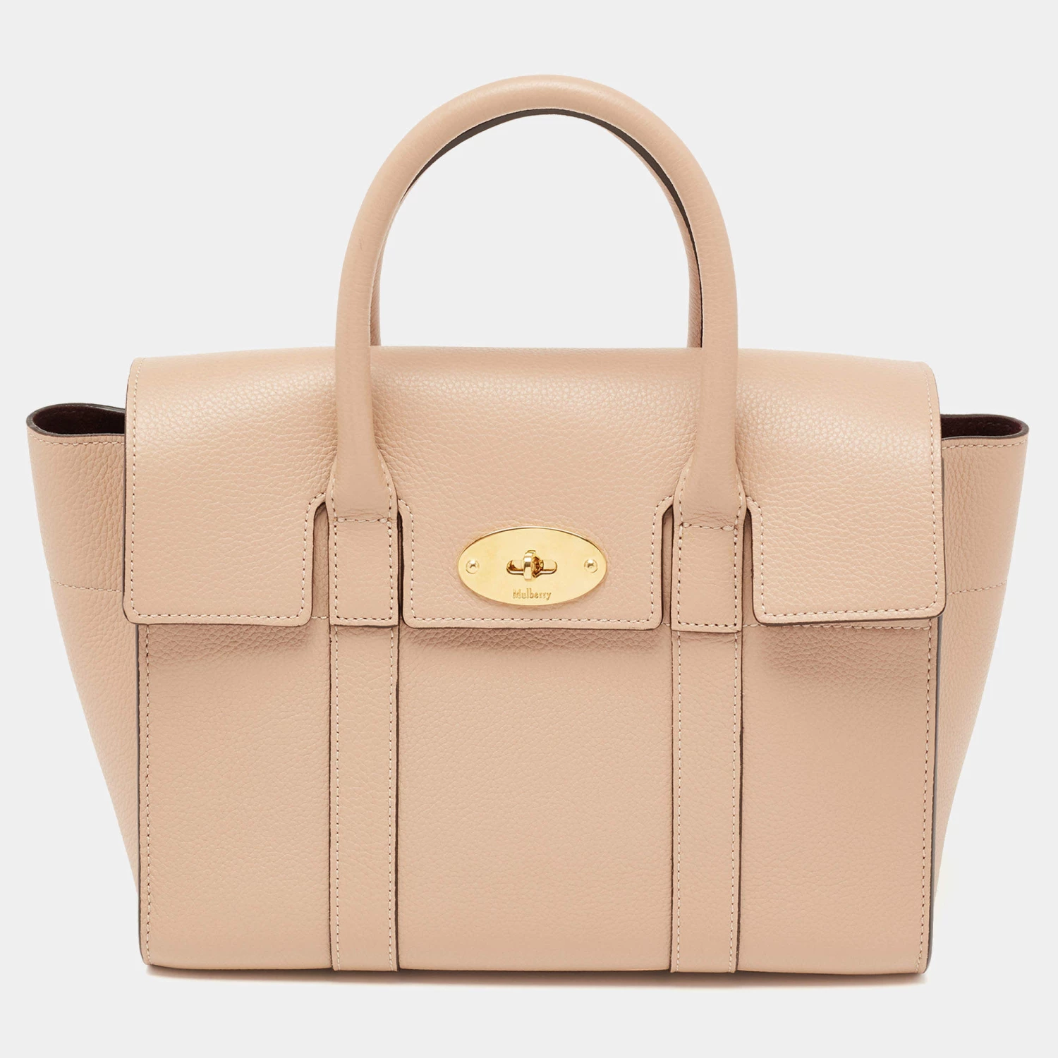 Mulberry Beige Leather Small Bayswater Satchel For Women