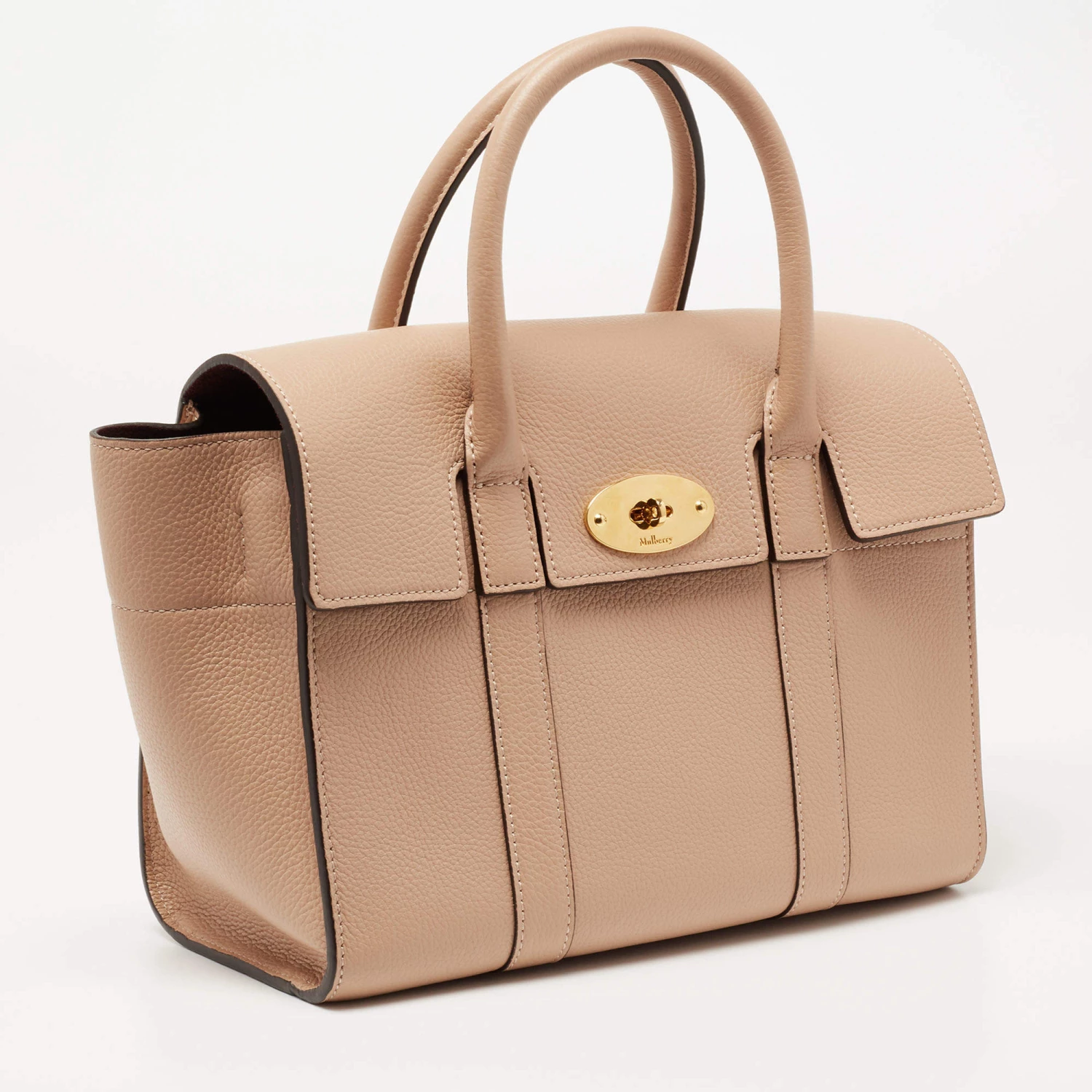 Mulberry Beige Leather Small Bayswater Satchel For Women - Image 3