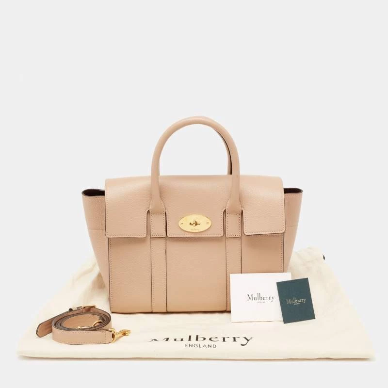 Mulberry Beige Leather Small Bayswater Satchel For Women - Image 9
