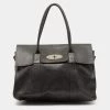 Mulberry Dark Grey Leather Bayswater Satchel For Women