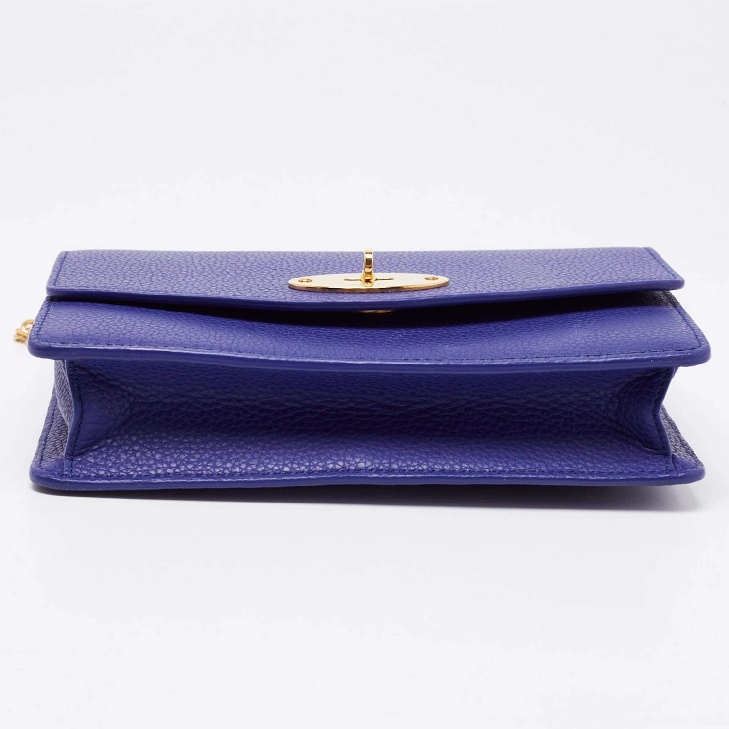 Mulberry Purple Leather Postman Lock Flap Crossbody Bag For Women - Image 7