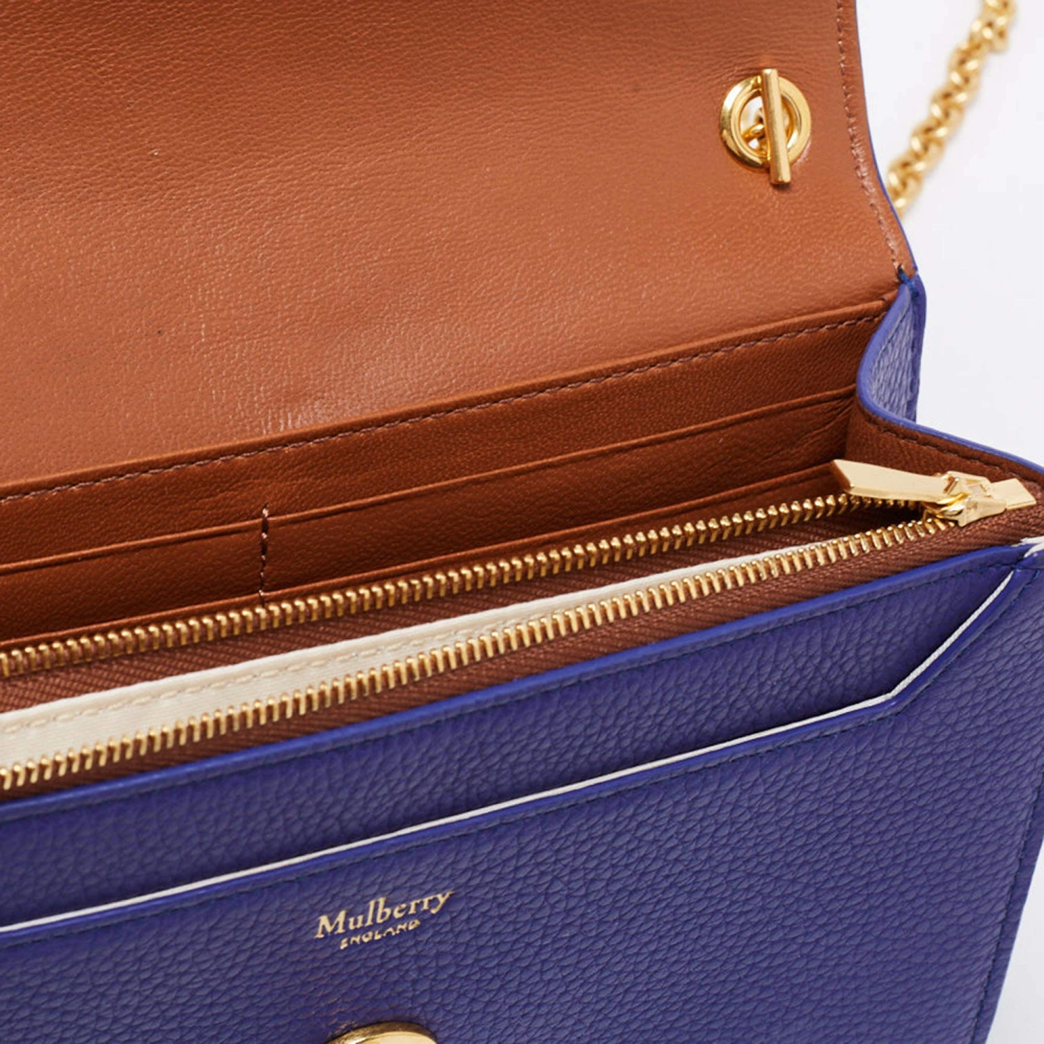 Mulberry Purple Leather Postman Lock Flap Crossbody Bag For Women - Image 10