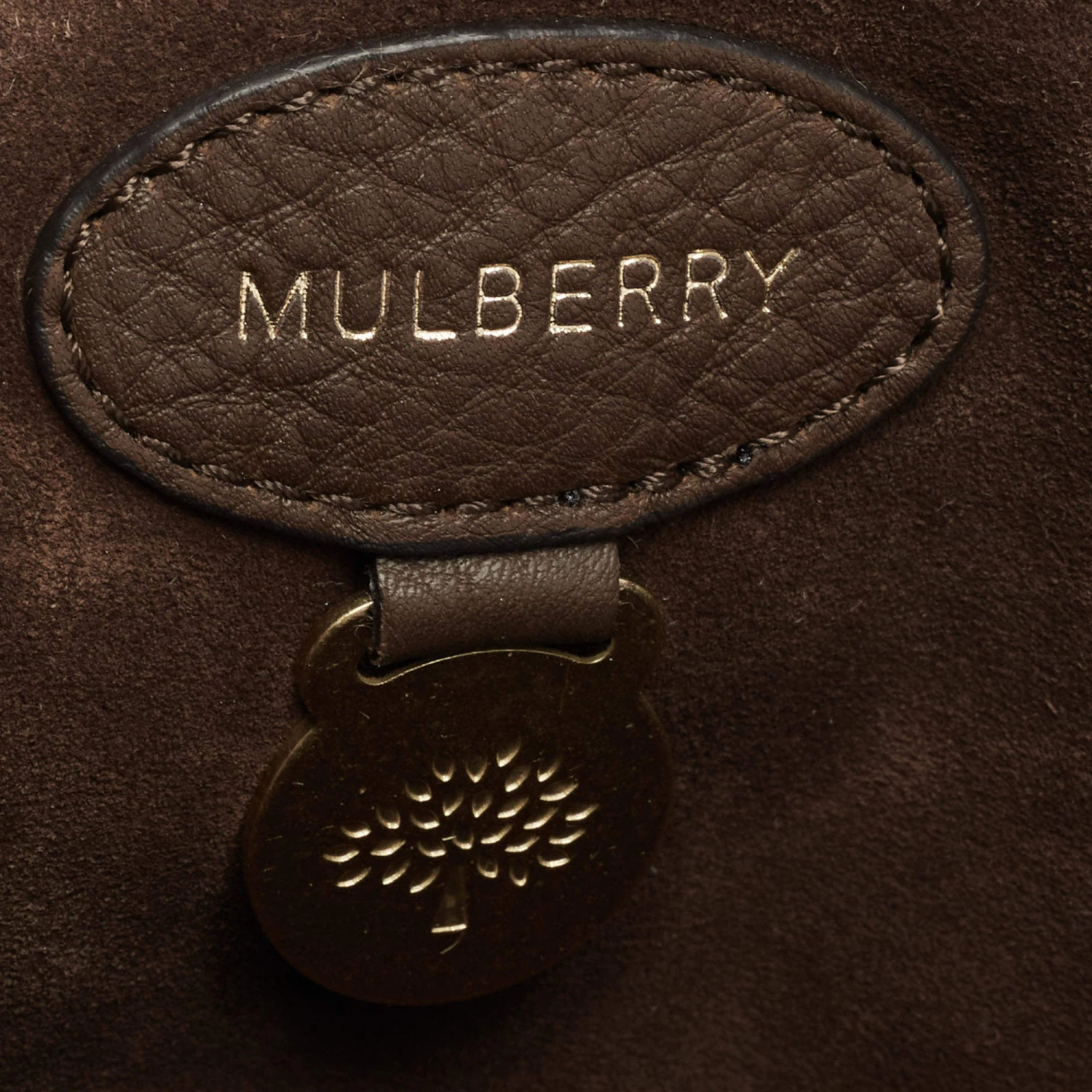 Mulberry Dark Brown Suede And Leather Effie Satchel For Women - Image 9