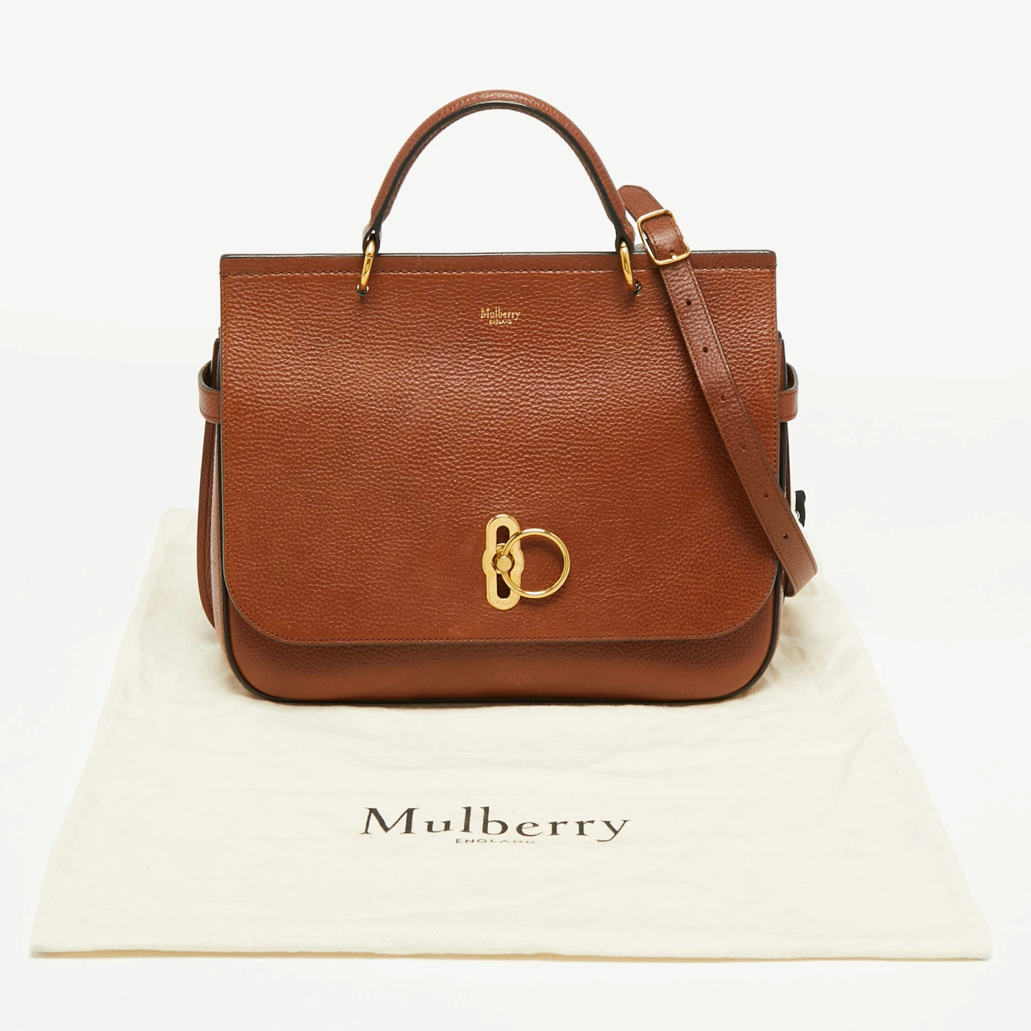 Mulberry Tan Leather Amberley Top Handle Bag For Women - Image 9