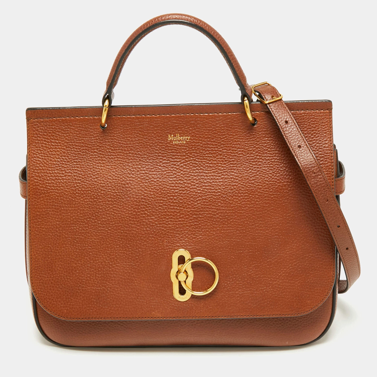 Mulberry Tan Leather Amberley Top Handle Bag For Women