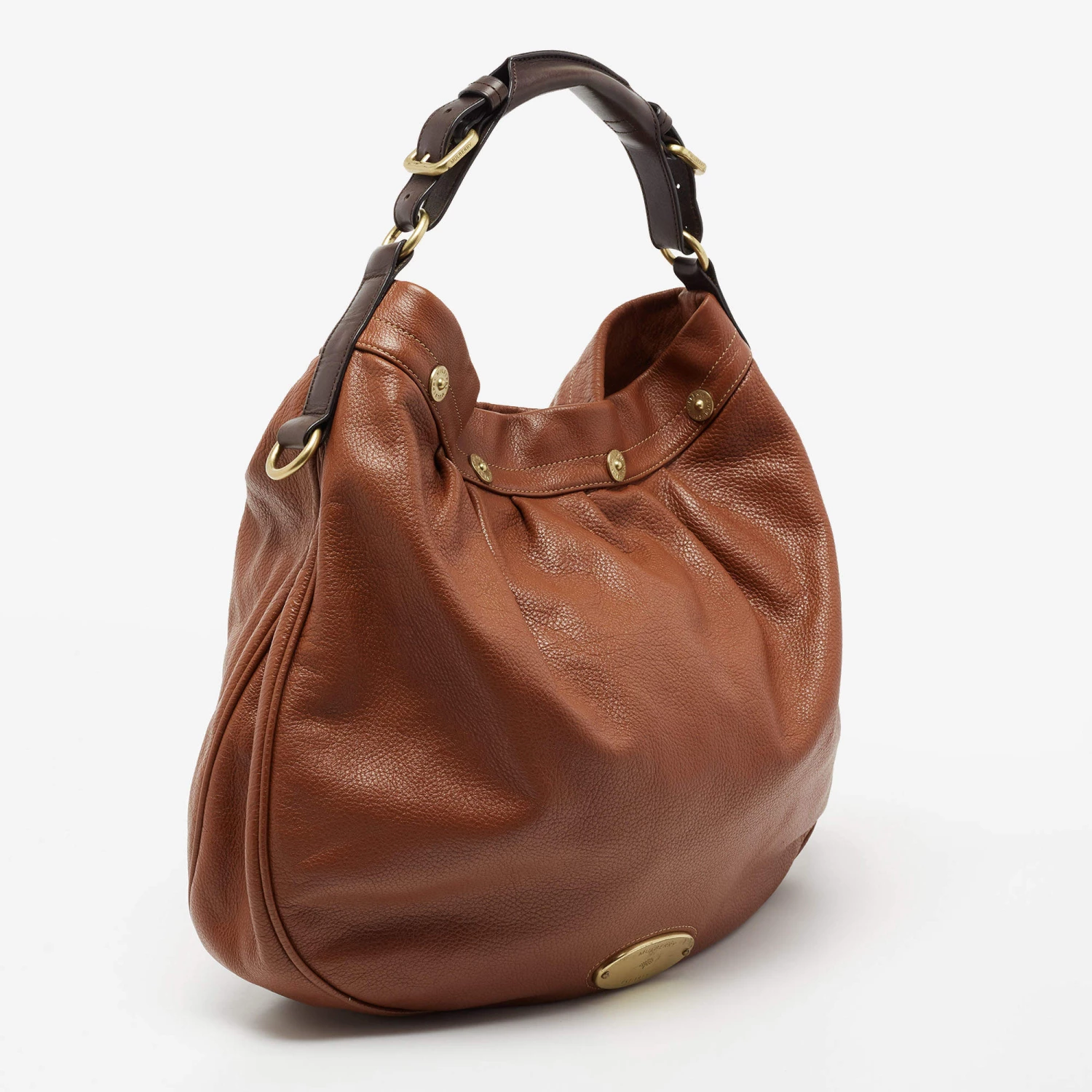 Mulberry Brown Pebbled Leather Mitzy Hobo For Women - Image 3